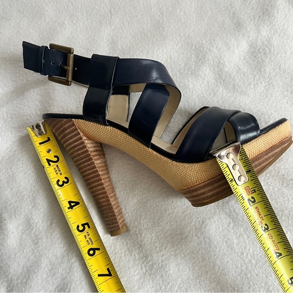 Colin Stuart Leather Strappy Platform Stilettos - Picture 14 of 15